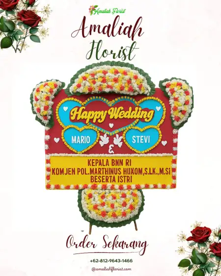 Papan Bunga Pernikahan Joerat